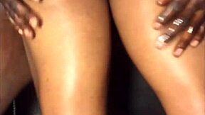 Thigh Fuck With Handjob And Fingering On Oiled Ebony Laps