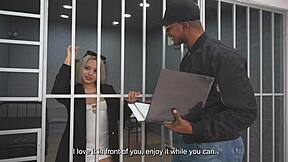 Dangerous Blonde Xiara Dark Swallows Officer Boris Jackson's BBC in a Wild Encounter. Can She Escape Juan Bustos Police?