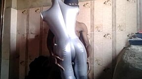 My big tits mannequin gets a surprising creampie in wild action