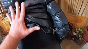 Preview - Milfycalla - Cum Splashed on Black Jacket and Leather Leggings