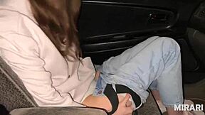 does the young slut fuck her lover in the car