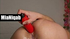 mia niqab wife shakes her ass in panties while riding rough, you watching?