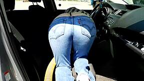 I Feel So Exposed Washing the Car with My Big Ass Bursting Out of Low Rise Jeans