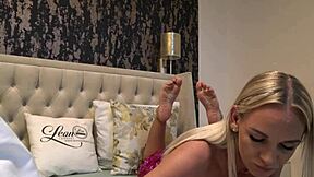Big tits milf wife strips bra and panties for first porn casting selfies