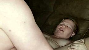 Moaning milf screams as i fuck her in pink thong