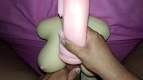 Amateur blowjob close-up leads to deepthroat and handjob with Kissy and Sally in their first threesome, ending in creampie and facial cumshots