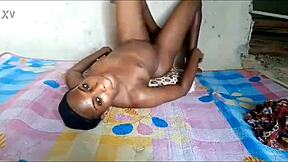 Nikkiez explores selfpee with her juicy ebony ass and wet pussy