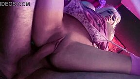 Amy Anderssen Shows Off Huge Tits Before Bent Over Doggystyle Fuck With Big Cock Blowjob And Facial Cumshot. She Rides In Cowgirl While Licking Pussy In Lingerie And Stockings.