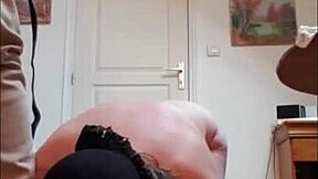 French Maid Housewife Bound In Humiliating BDSM With Outdoor Flashing And Spanking