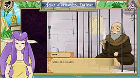 Avatar The Last Airbender Game Leads To Sexy Hentai Scene With Brunette Licking Azula's Pussy