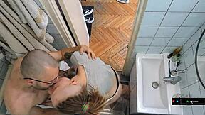 why does our morning routine always end with hard bathroom fuck destroying her pussy
