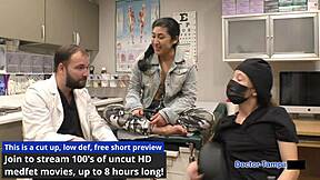 Brunette latina jasmine rose with big ass and shaved pussy undergoes pov immigration physical by dr tampa in florida