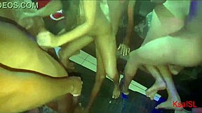 Ksalsl and Casaljew dive into a wild gang bang with big cock double vaginal pounding