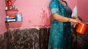 Hey, check my nangi wife showing clean pussy and big boobs in the bathroom