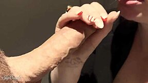 He lets me suck his big cock in the club toilet, then fucks me doggystyle as reward with people around