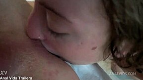 Venom Evil pushes rough anal limits with gapes spit and slaps in bedroom shower backstage