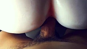 i pounded that tight oiled ass in doggy style creampie on the bed