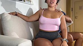 colombian big booty roommate gets fucked after gym massage