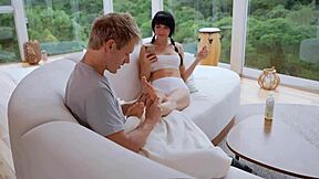 Wtf step bro... secretly fuckin my feet with your big cock