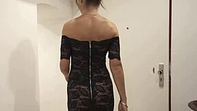 British slut Tina Kay takes deep anal from Italian cock in rough casting with face fucking and moans.