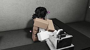 White Roblox slut plays criminality and gets fucked like a toy!